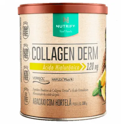 Colágeno Collagen Derm Nutrify sabor Abacaxi com Hortelã 300g