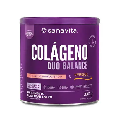Colágeno Sanavita Duo Balance Hibiscus com Frutas Roxas 330g