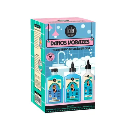 Lola Kit Danos Vorazes Shampoo, Booster e Leave in