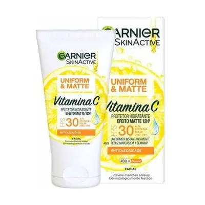 Protetor Solar Facial Hidratante Garnier Uniform & Matte Vitamina C FPS30