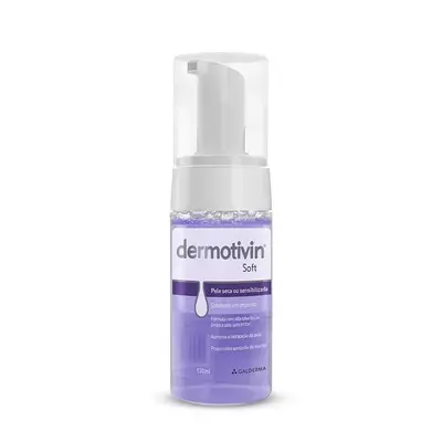 Sabonete Facial em Espuma Dermotivin Soft Pele Seca ou Sensível com 130ml