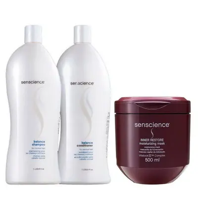 Senscience Kit Balance Sh + Condic+ 1L + Máscara Deep 500ml